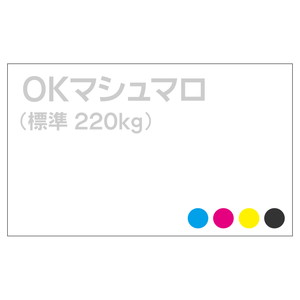 データ入稿名刺 表面カラー/裏面モノクロ印刷 OKマシュマロ 220kg