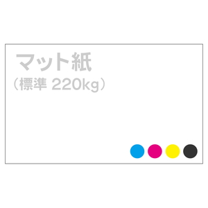 データ入稿名刺 表面カラー/裏面モノクロ印刷 マット紙 220kg(ホワイト) 