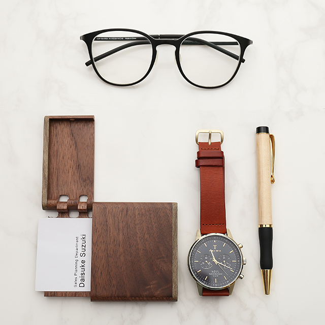 ビジネスカードケース ウォールナット