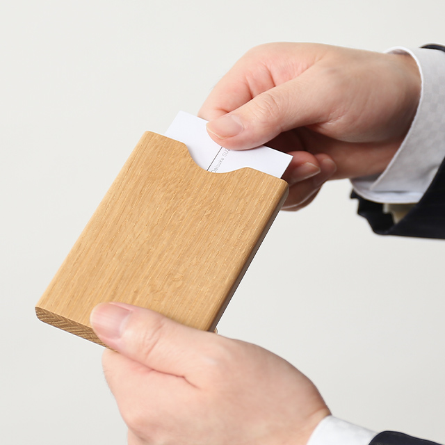 名刺ケース ナラ／ウォールナット