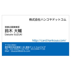 かんたんデザイン入稿名刺 ヨコ向き 両面カラー印刷 AN-04 自由入力欄(文字小)