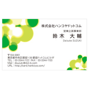 かんたんデザイン入稿名刺 ヨコ向き 両面カラー印刷 C3-06 2列(文字小)