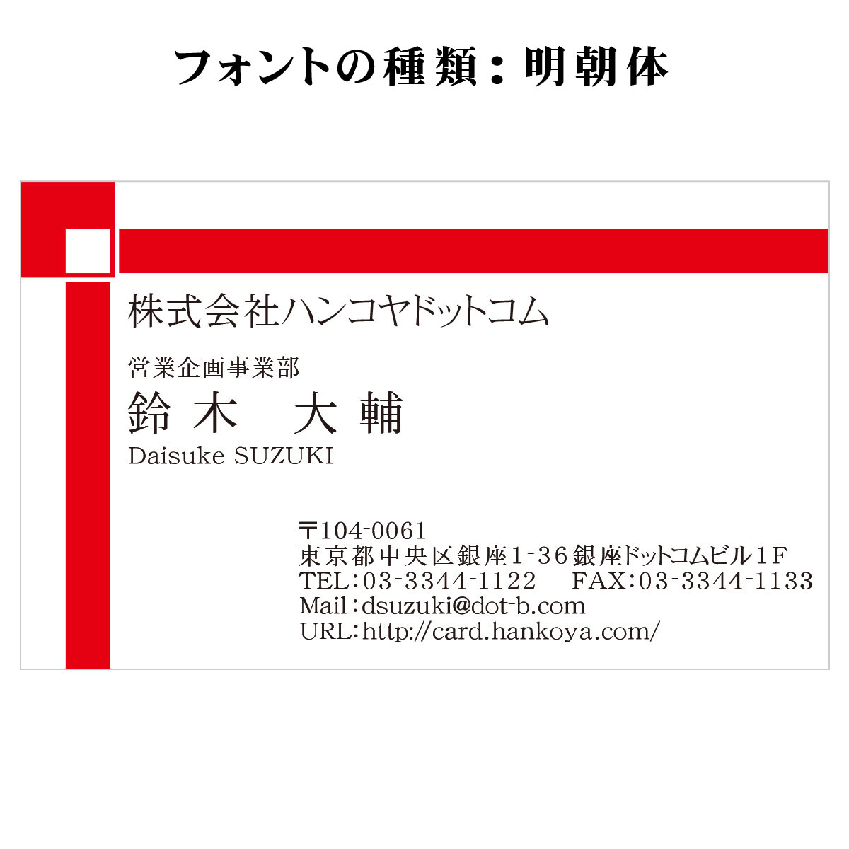 テキスト入稿名刺 ヨコ向き 両面カラー印刷 A8-04 自由入力欄(文字小)