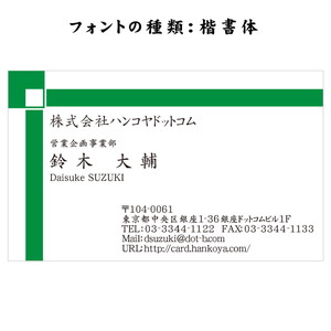 テキスト入稿名刺 ヨコ向き 両面カラー印刷 AA-05 自由入力欄(文字大)