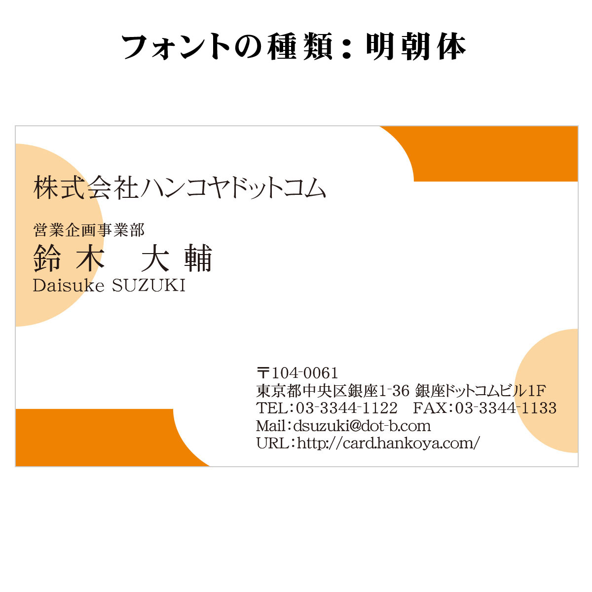 テキスト入稿名刺 ヨコ向き 両面カラー印刷 AD-04 自由入力欄(文字小)