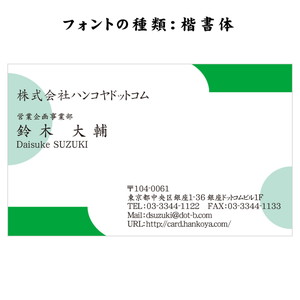 テキスト入稿名刺 ヨコ向き 両面カラー印刷 AE-04 自由入力欄(文字小)