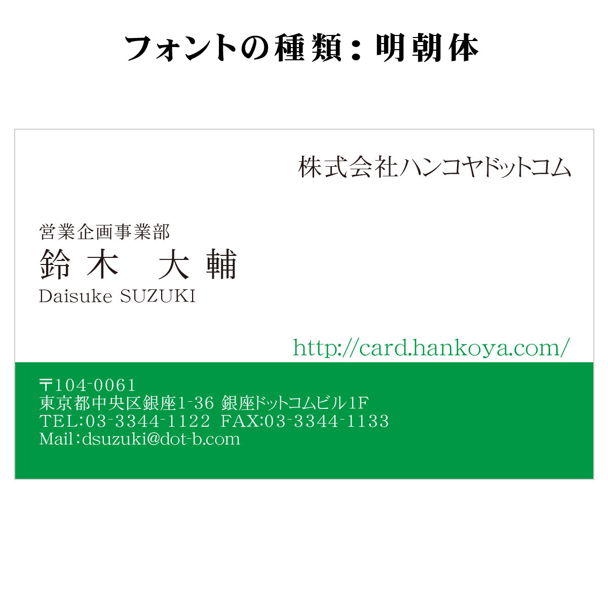 テキスト入稿名刺 ヨコ向き 両面カラー印刷 AM-04 自由入力欄(文字小)