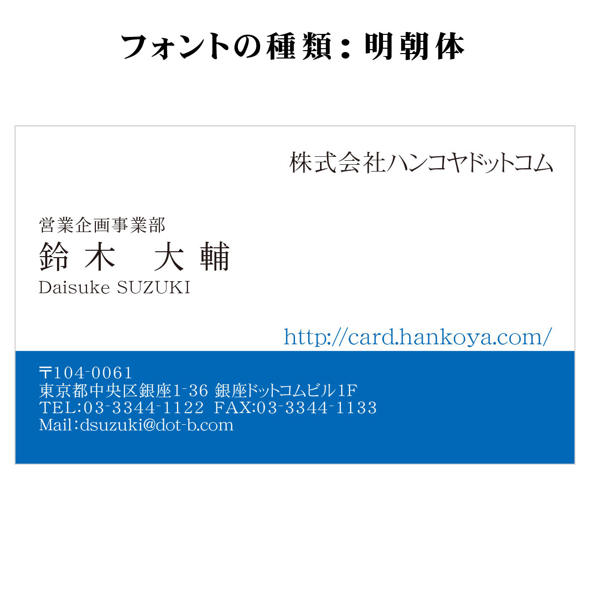 テキスト入稿名刺 ヨコ向き 両面カラー印刷 AN-04 自由入力欄(文字小)