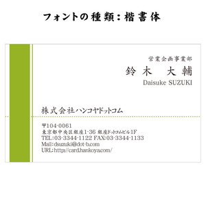 テキスト入稿名刺 ヨコ向き 両面カラー印刷 BD-01 英語表記
