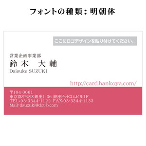 テキスト入稿名刺 ヨコ向き 両面カラー印刷 HA-01 英語表記