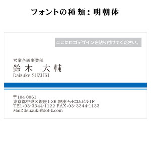 テキスト入稿名刺 ヨコ向き 両面カラー印刷 HD-01 英語表記